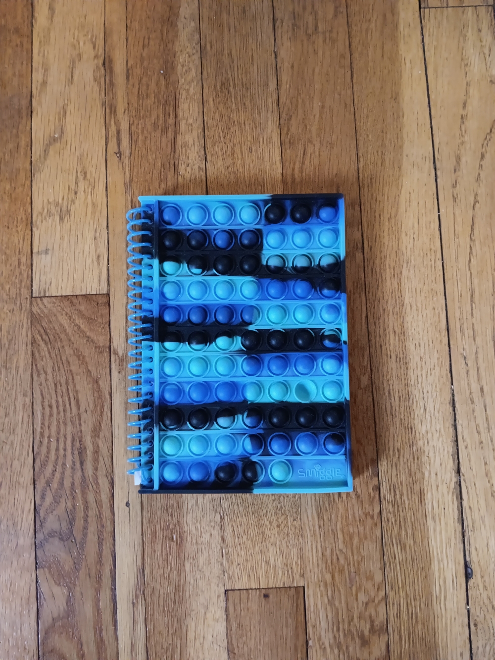 Blue & Black Pop-It Spiral Notebook - Sensory Fidget Cover